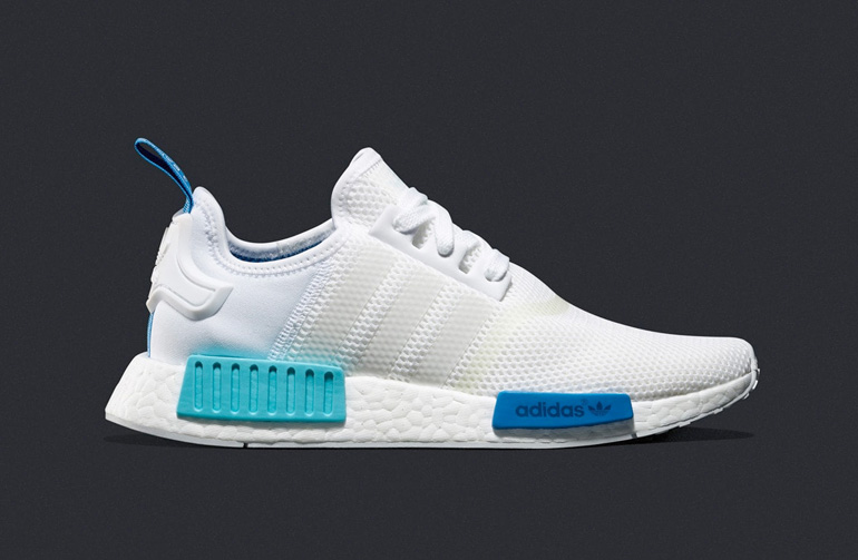 nmd adidas white and blue