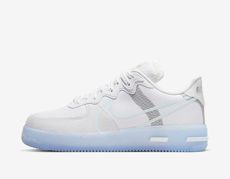 nike air force 1 react white ice for sale