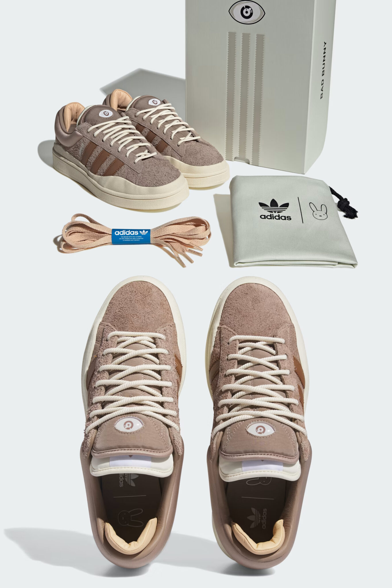 Bad Bunny X Adidas Campus Chalky Brown Sneakerb0b RELEASES