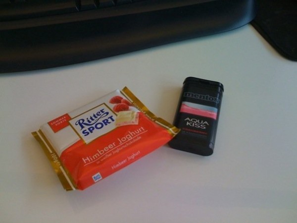 Mentos Aqua Kiss und Ritter Sport Mentos Aqua Kiss und Ritter Sport