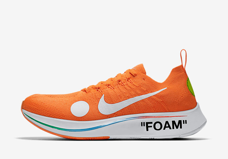 nike foam off white orange