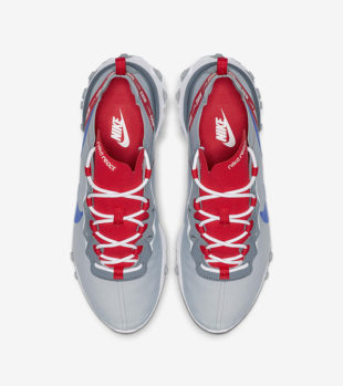 nike react element 55 grey red