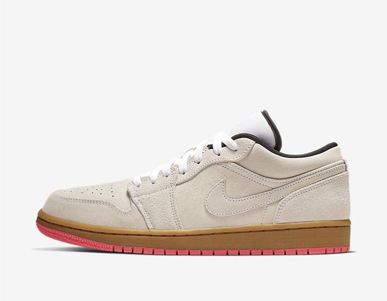 air jordan 1 low white gum hyper pink