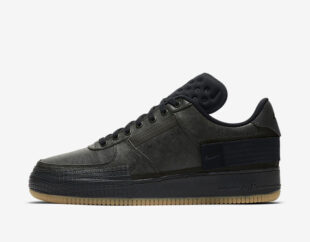 nike air force 1 black black gum