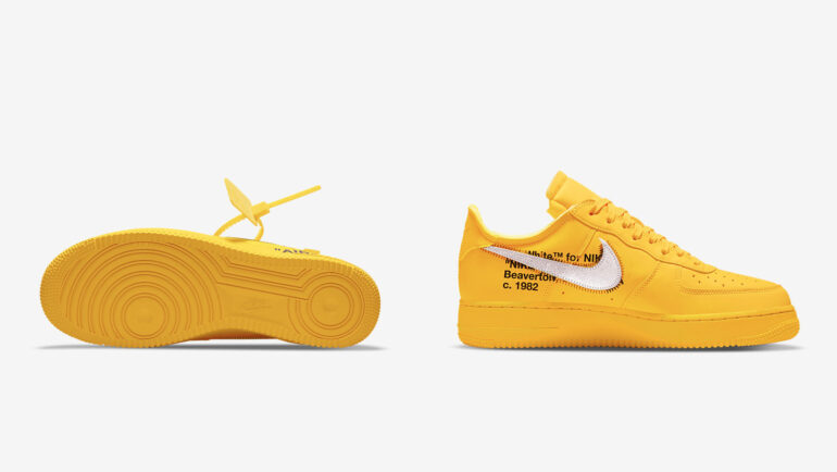 Off-White x Nike Air Force 1 – University Gold | sneakerb0b RELEASES