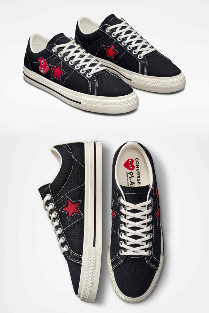 Comme des Garçons PLAY x Converse One Star – Black | sneakerb0b RELEASES