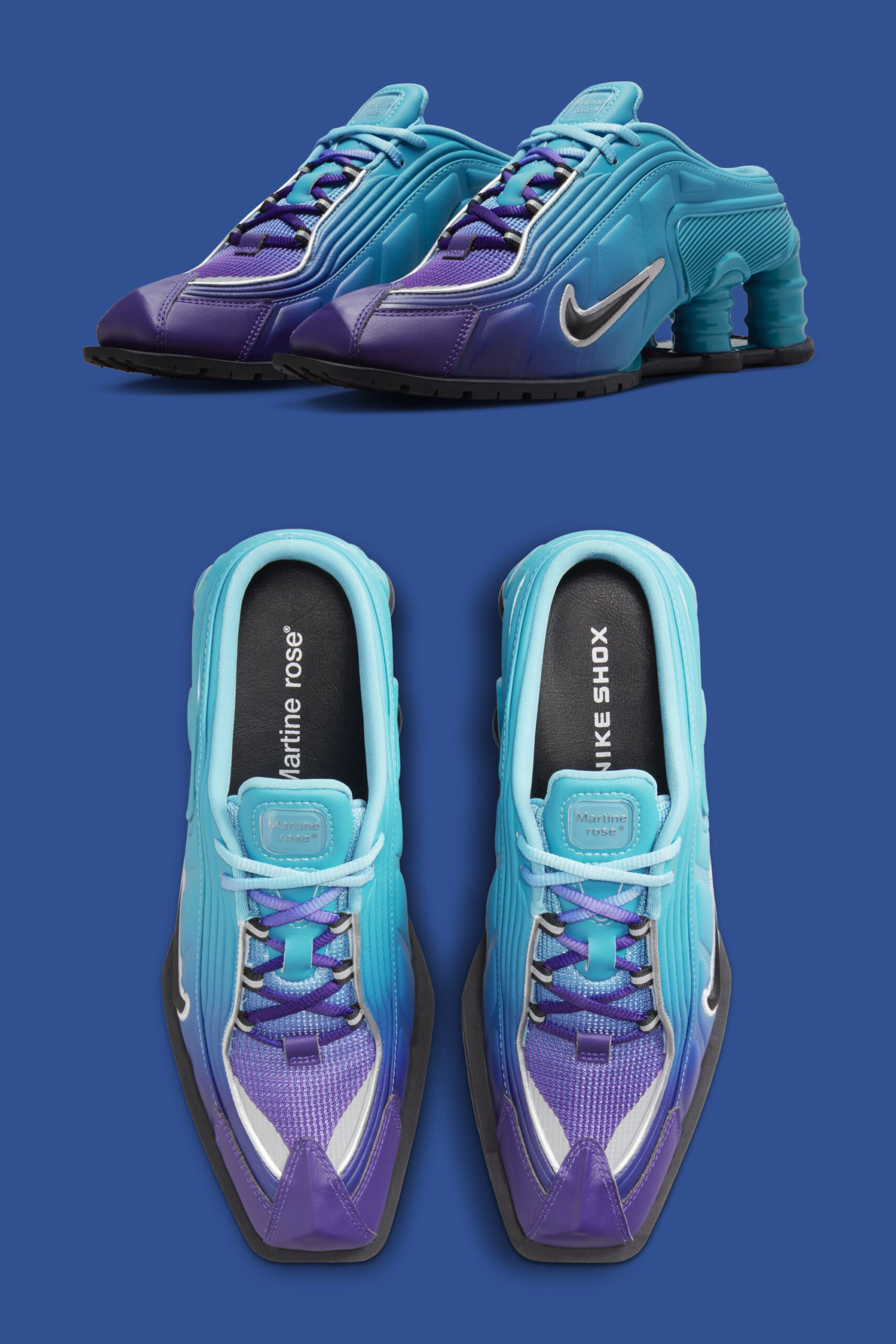 Martine Rose x Nike Shox MR4 – Scuba Blue | sneakerb0b RELEASES